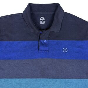 Nike Men's XL‎ Multicolor Striped Short Sleeve Sportswear Polo Shirt